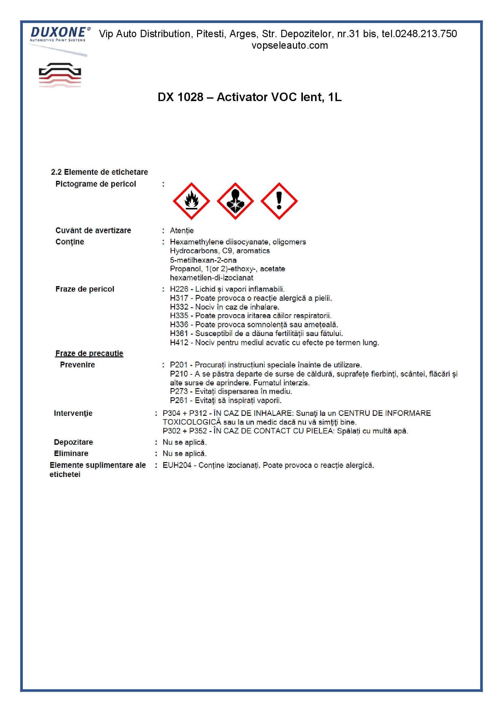 Activator VOC, 1L,, Duxone, lent